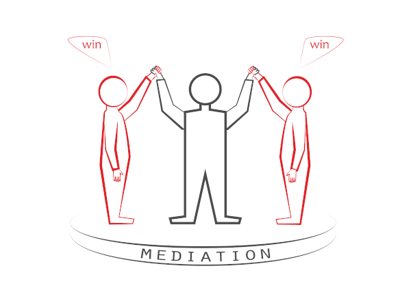 stock photo negotiating a business deal concept of dispute resolution and mediation 1828085321
