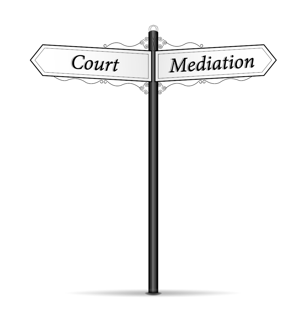 stock photo negotiating a business deal concept of dispute resolution and mediation 1828085321